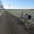 Dorf Eickeloh freies Feld Winter Fahrrad Niedersachsen